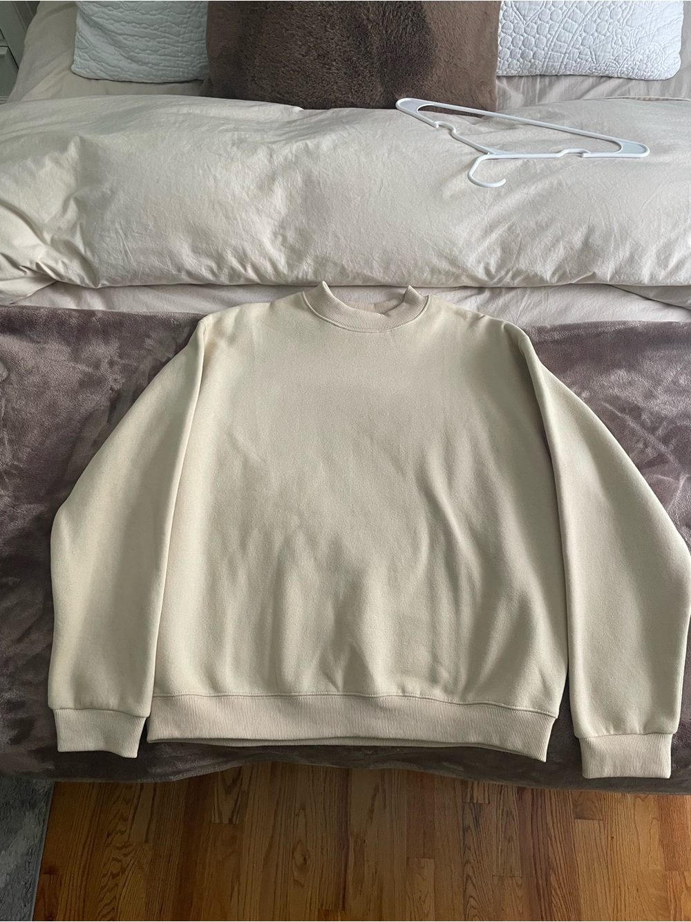 Atoir x Rozalia tan mock neck sweatshirt